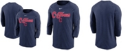 Nike Men's Navy Cleveland Indians Local Phrase Tri-Blend 3/4th Sleeve Raglan T-shirt